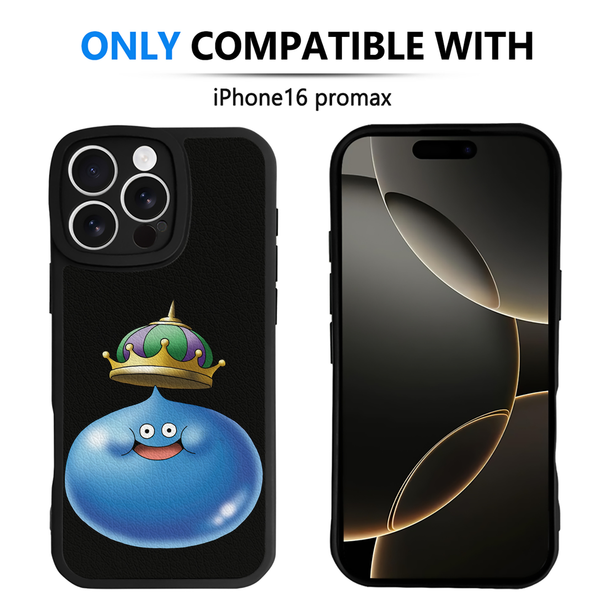 （画像用） ドラゴンクエスト Doragon Kuesuto Dragon Quest 【iPhone 16シリーズ対応】シリコンスマホケース（レザー調） 材質：シリコン